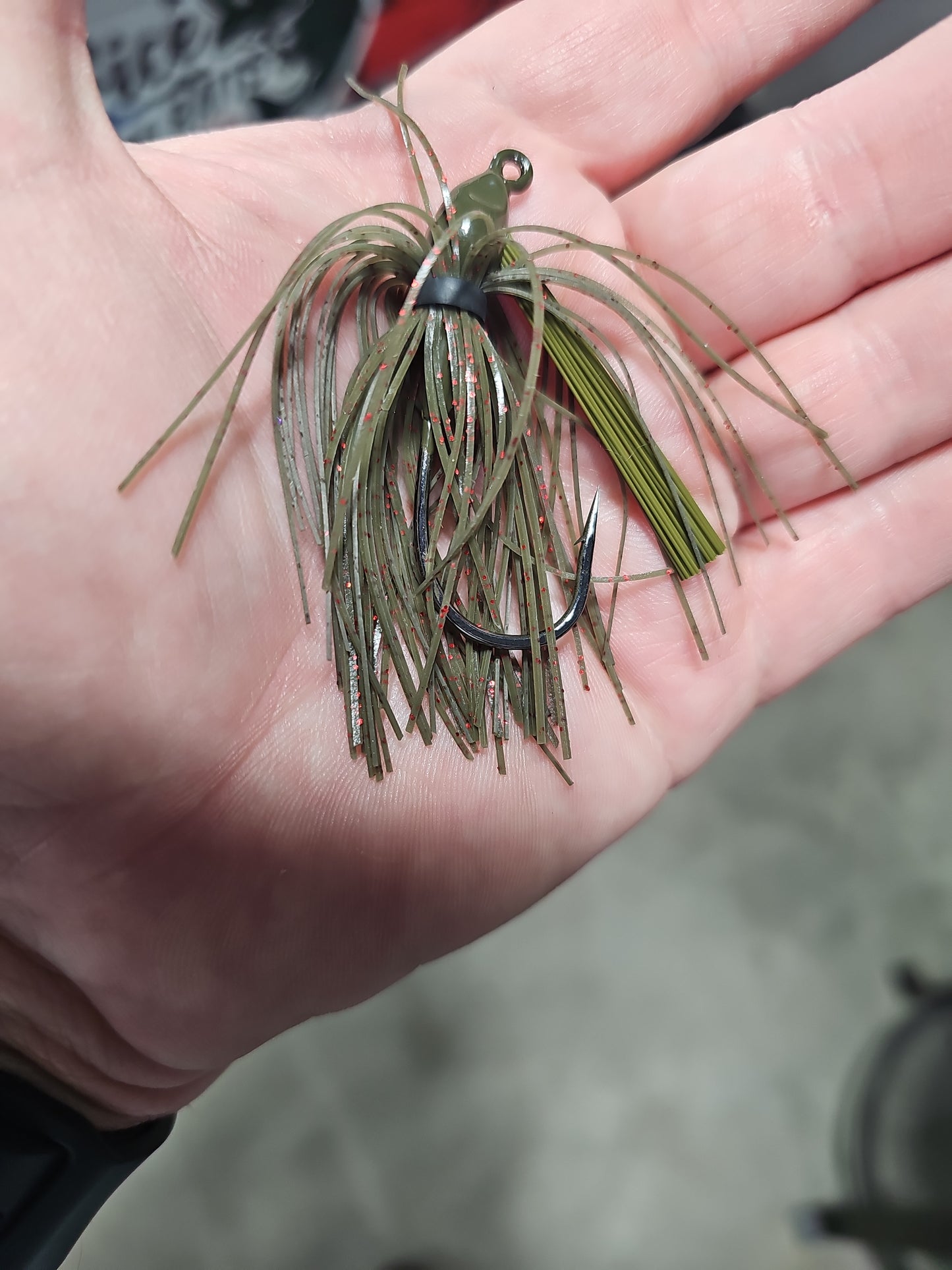 Geen Pumpkin Red Flack Swim jig